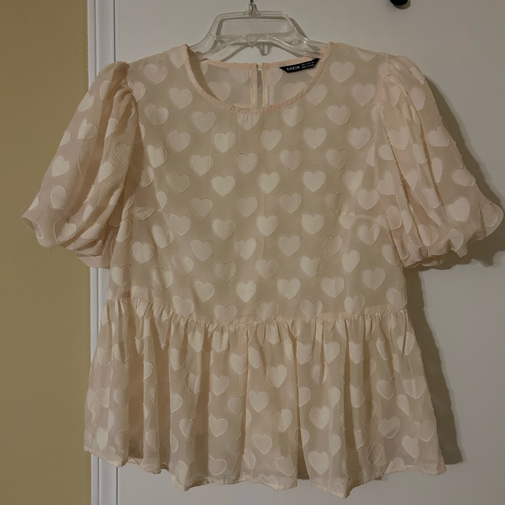 Cream colored heart top